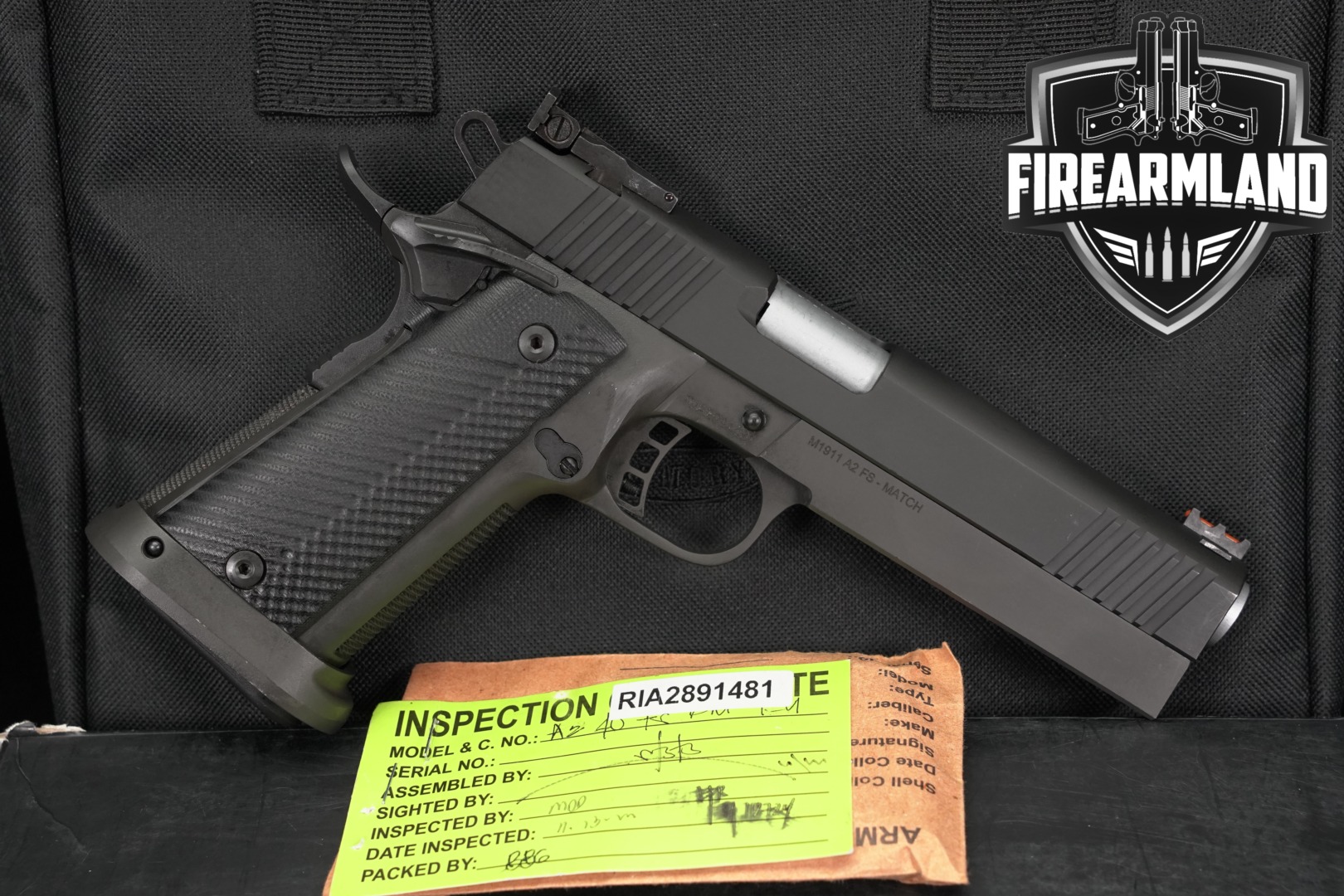 Rock Island Armory (RIA) M1911 A2 FS Pro Match; High Capacity .40 S&W Blued in Excellent Condition Thumbnail