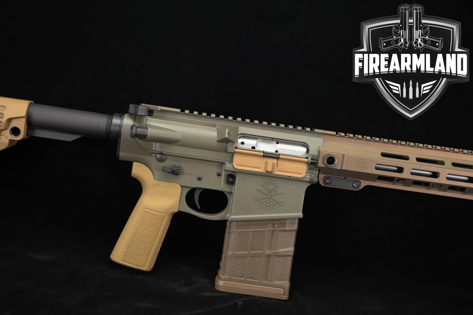 Palmetto State Armory (PSA) SABRE-10 .308 Win. Two-Tone OD Green & Tan in Very Good Condition Thumbnail