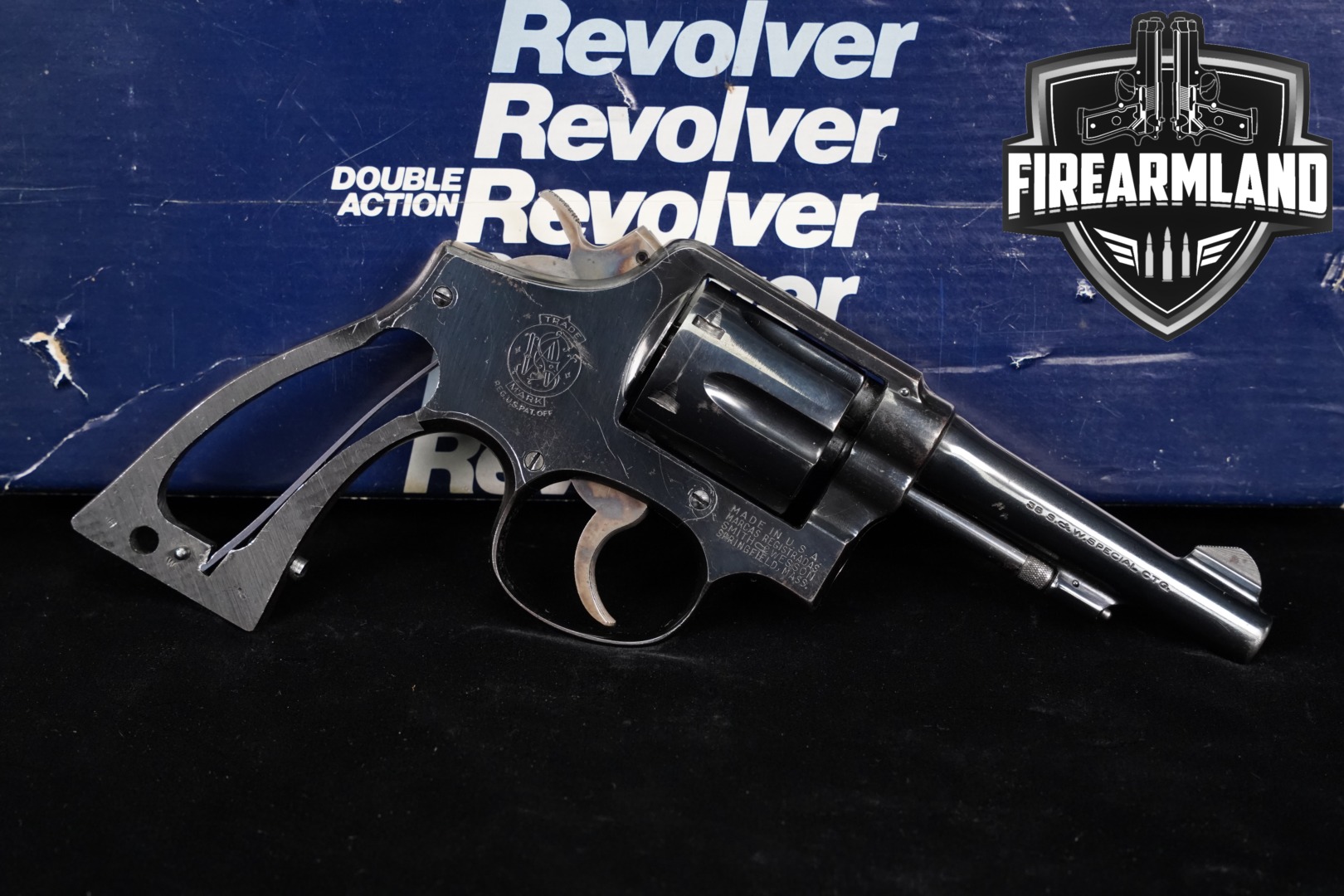 1955-1956 Smith & Wesson (S&W) 38 Military & Police pre-Model 10 .38 Spl. Blued in Fair Condition Thumbnail