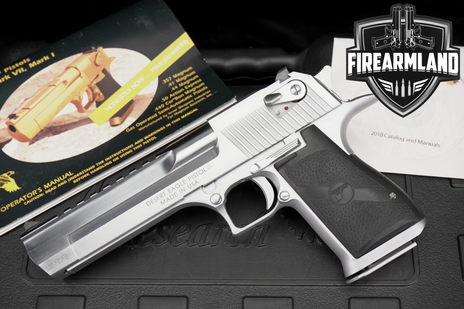 Magnum Research Desert Eagle Mark XIX .50 AE Brushed Chrome in Very Good Condition Thumbnail