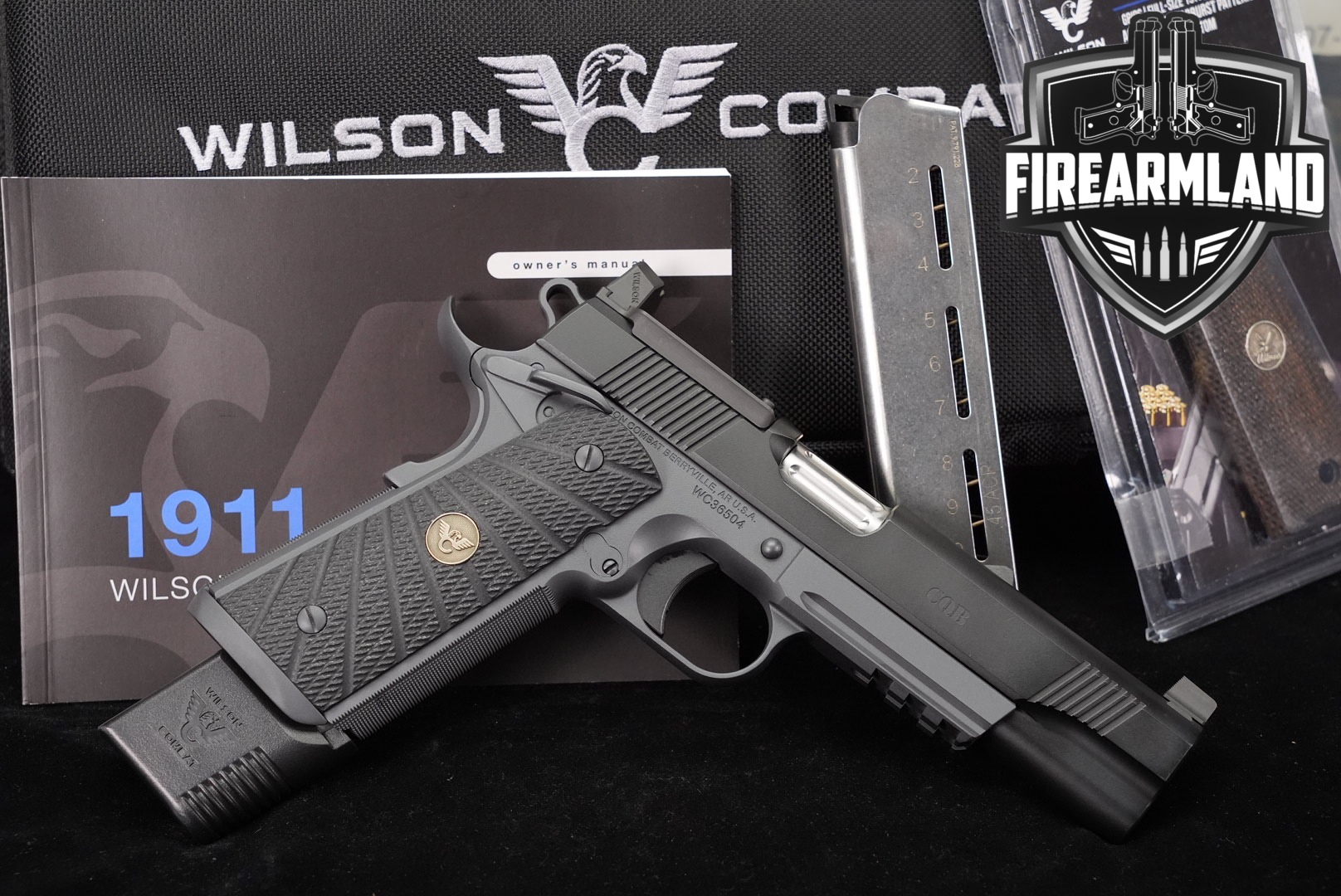 Wilson Combat WC CQB Tactical LE 45 ACP OR 1911 +2 MAGS, ORIG CASE, HOLSTER-img-0
