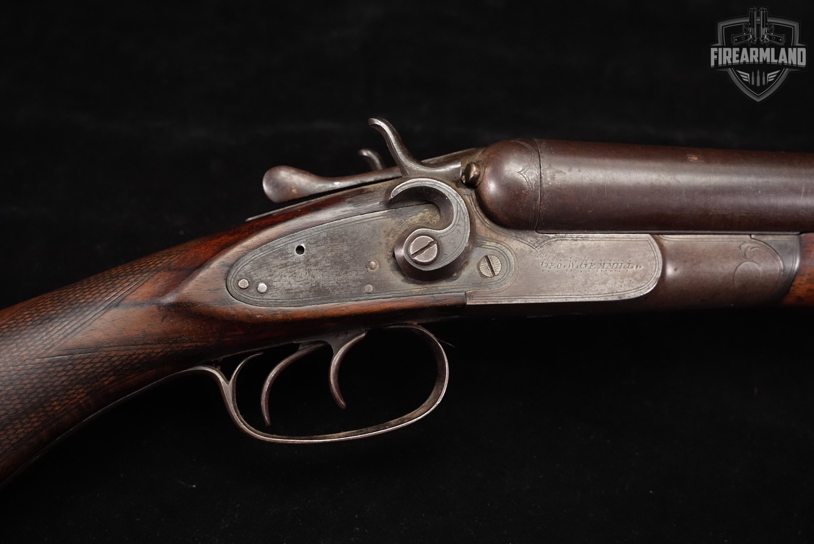 ANTIQUE Gemmill 12-Gauge 26" Damascus & Walnut SxS Hammer Gun-img-18