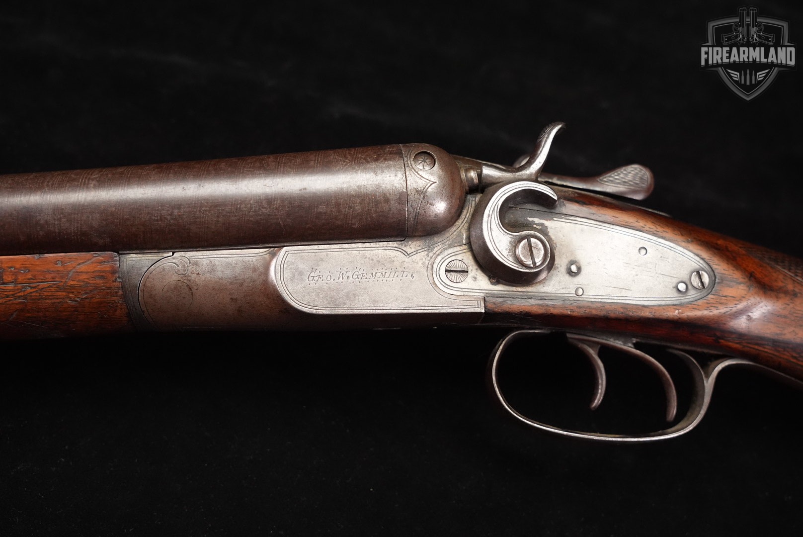 ANTIQUE Gemmill 12-Gauge 26" Damascus & Walnut SxS Hammer Gun-img-19