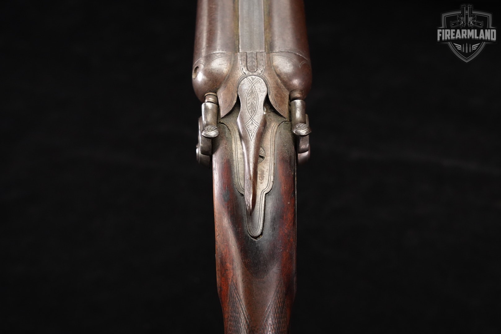 ANTIQUE Gemmill 12-Gauge 26" Damascus & Walnut SxS Hammer Gun-img-21