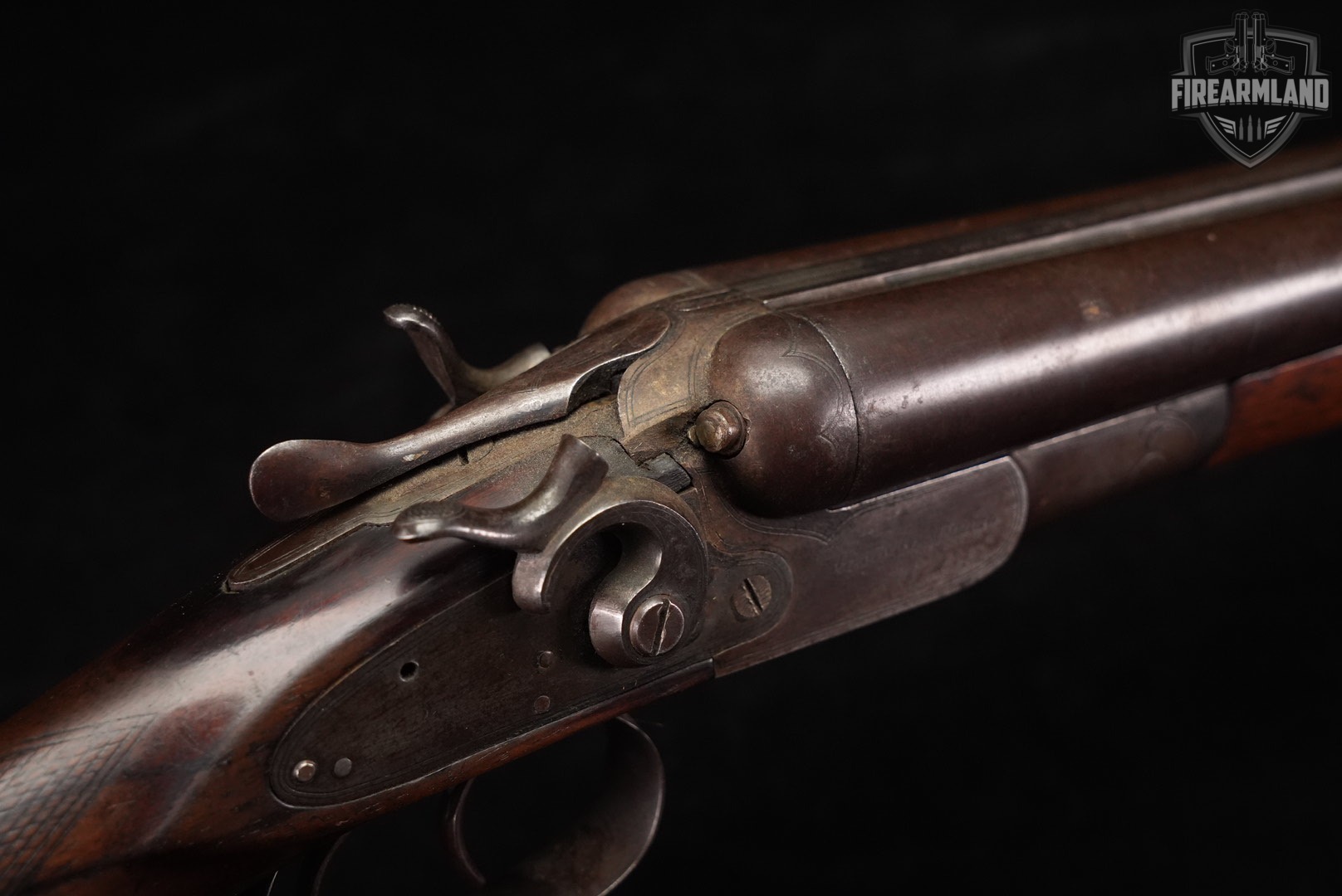 ANTIQUE Gemmill 12-Gauge 26" Damascus & Walnut SxS Hammer Gun-img-22