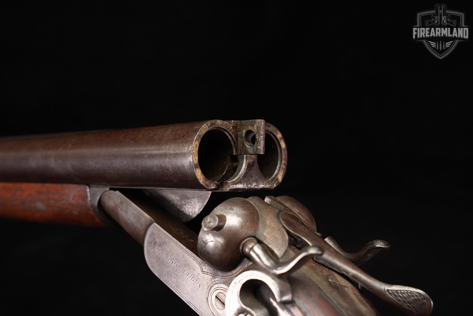 ANTIQUE Gemmill 12-Gauge 26" Damascus & Walnut SxS Hammer Gun-img-23