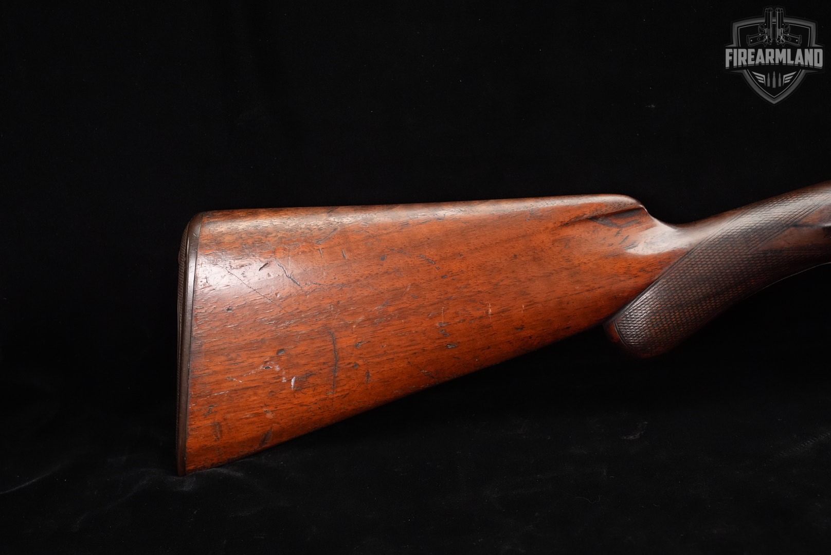 ANTIQUE Gemmill 12-Gauge 26" Damascus & Walnut SxS Hammer Gun-img-3
