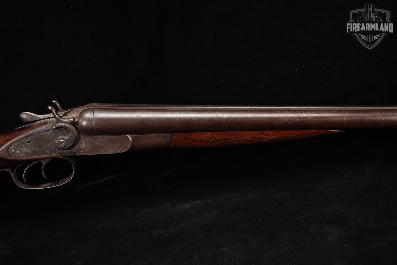 ANTIQUE Gemmill 12-Gauge 26" Damascus & Walnut SxS Hammer Gun-img-4