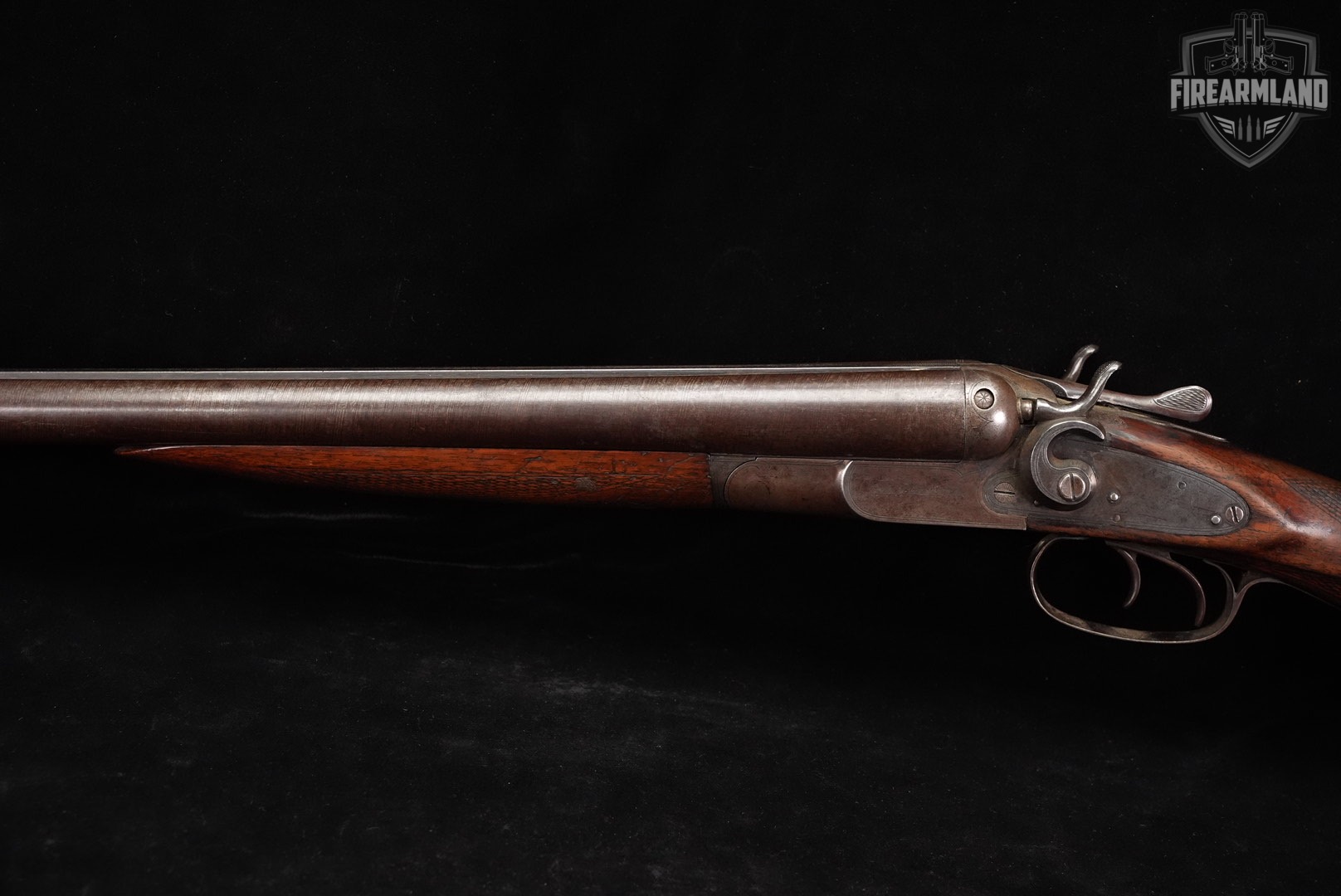 ANTIQUE Gemmill 12-Gauge 26" Damascus & Walnut SxS Hammer Gun-img-8