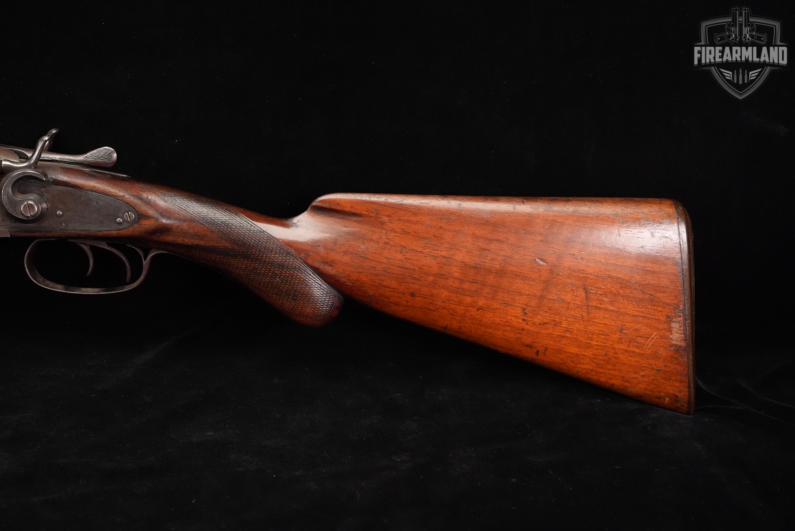 ANTIQUE Gemmill 12-Gauge 26" Damascus & Walnut SxS Hammer Gun-img-9