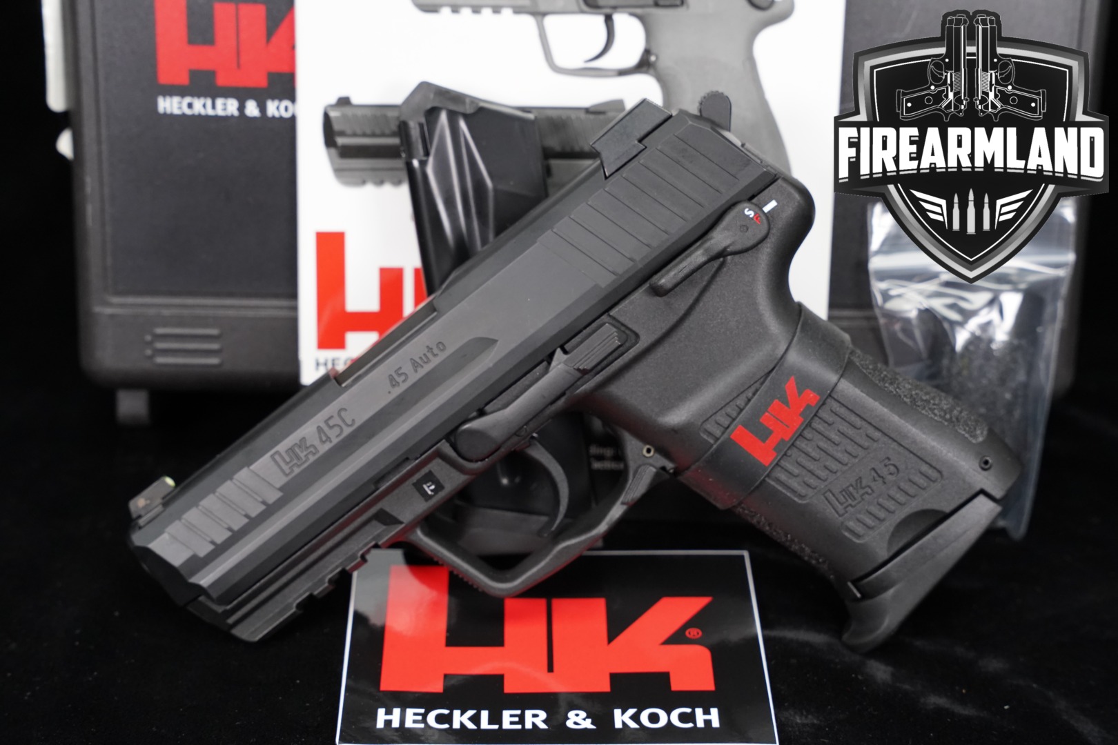 Heckler & Koch (H&K, HK) HK45C V1 (DA/SA) .45 ACP Black in Excellent Condition Thumbnail