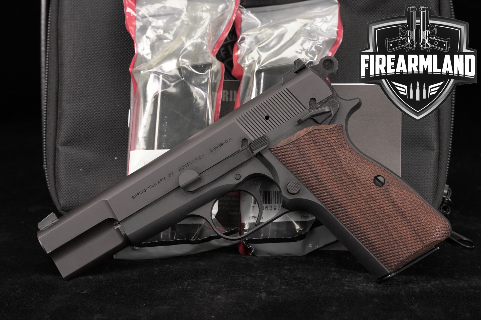 Springfield Armory SA-35 9mm 4.7 Blued Hi Power +3 MAGS & ORIG CASE-img-0
