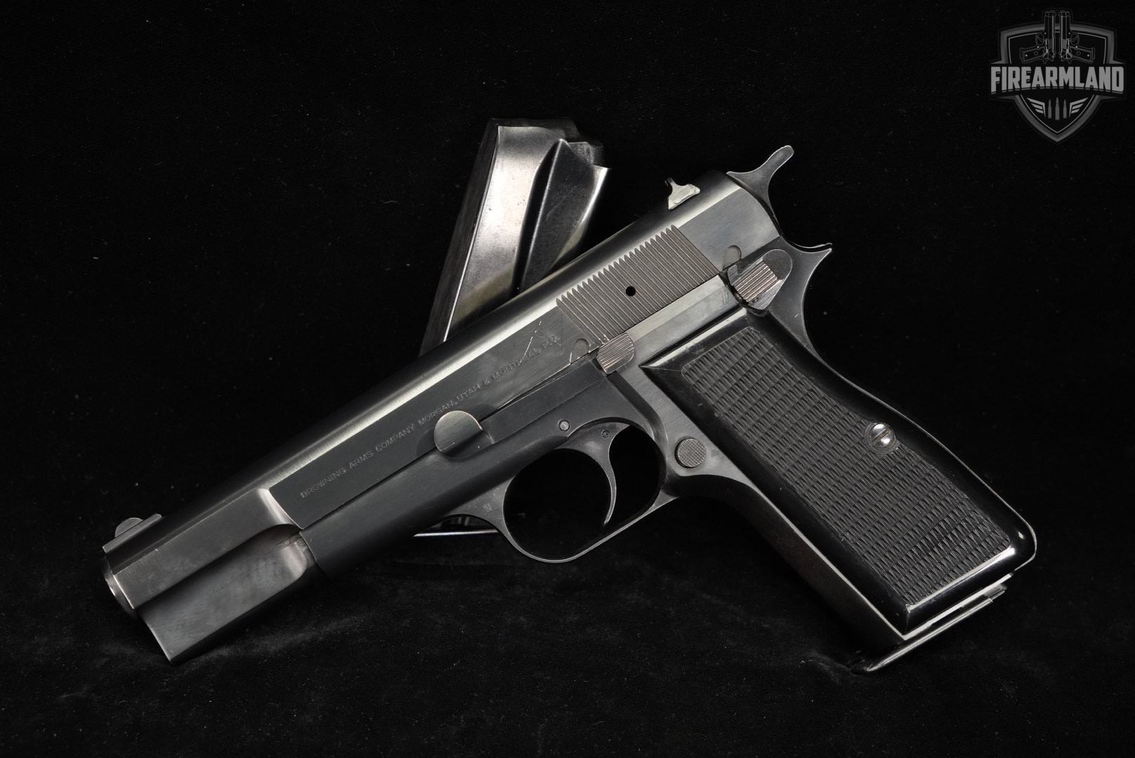 1981 Browning Hi-Power 30 Luger 4.75" Polished RARE CHAMBERING BHP +2 MAGS-img-2