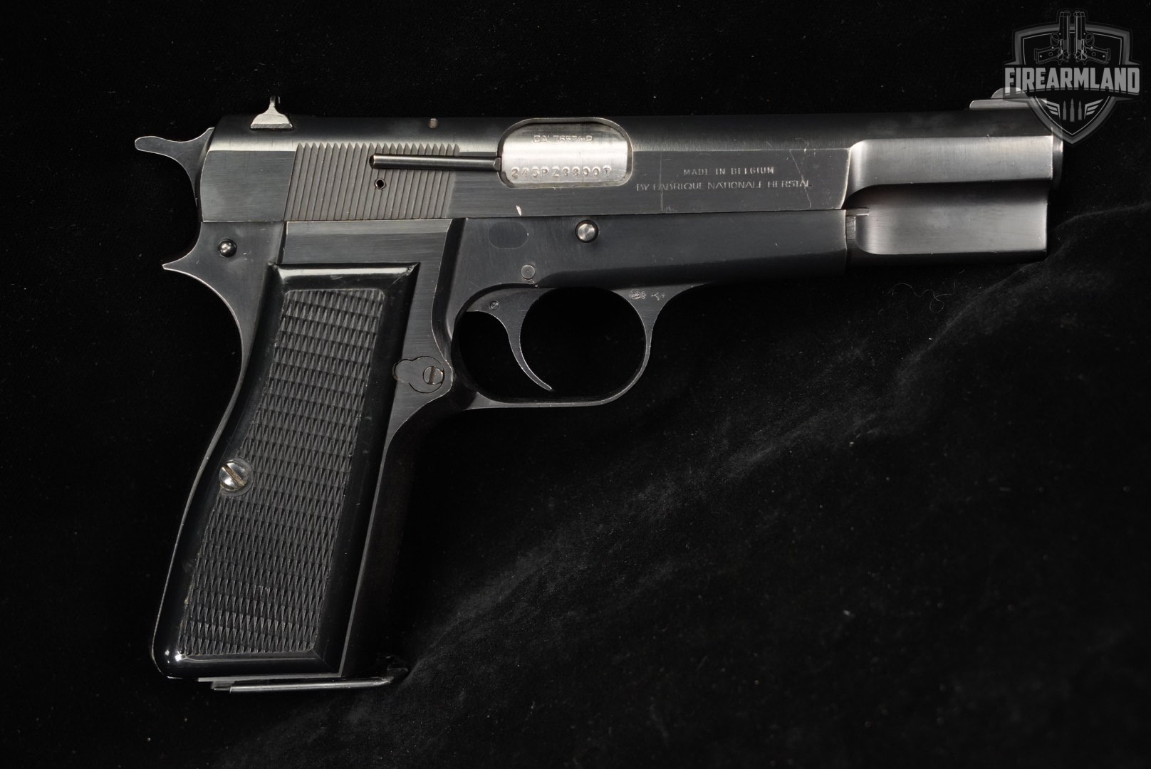 1981 Browning Hi-Power 30 Luger 4.75" Polished RARE CHAMBERING BHP +2 MAGS-img-4