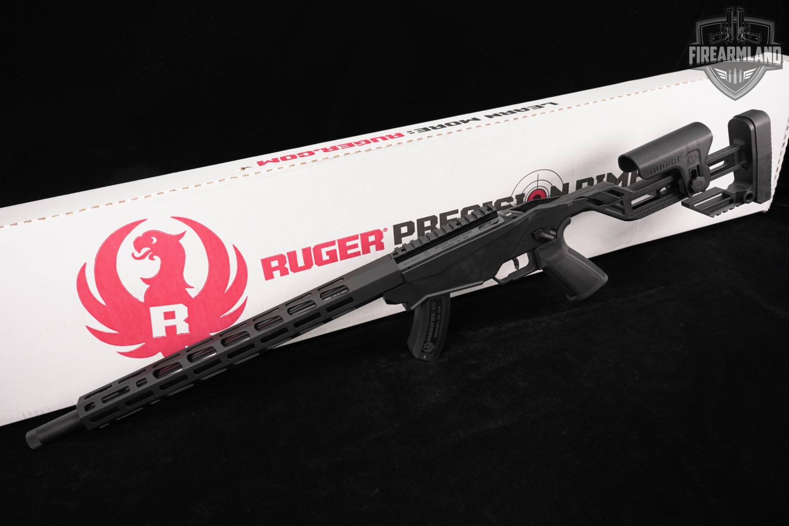 Ruger PRECISION RIMFIRE 22LR 18" Blued & Black THREADED +ORIG BOX-img-2