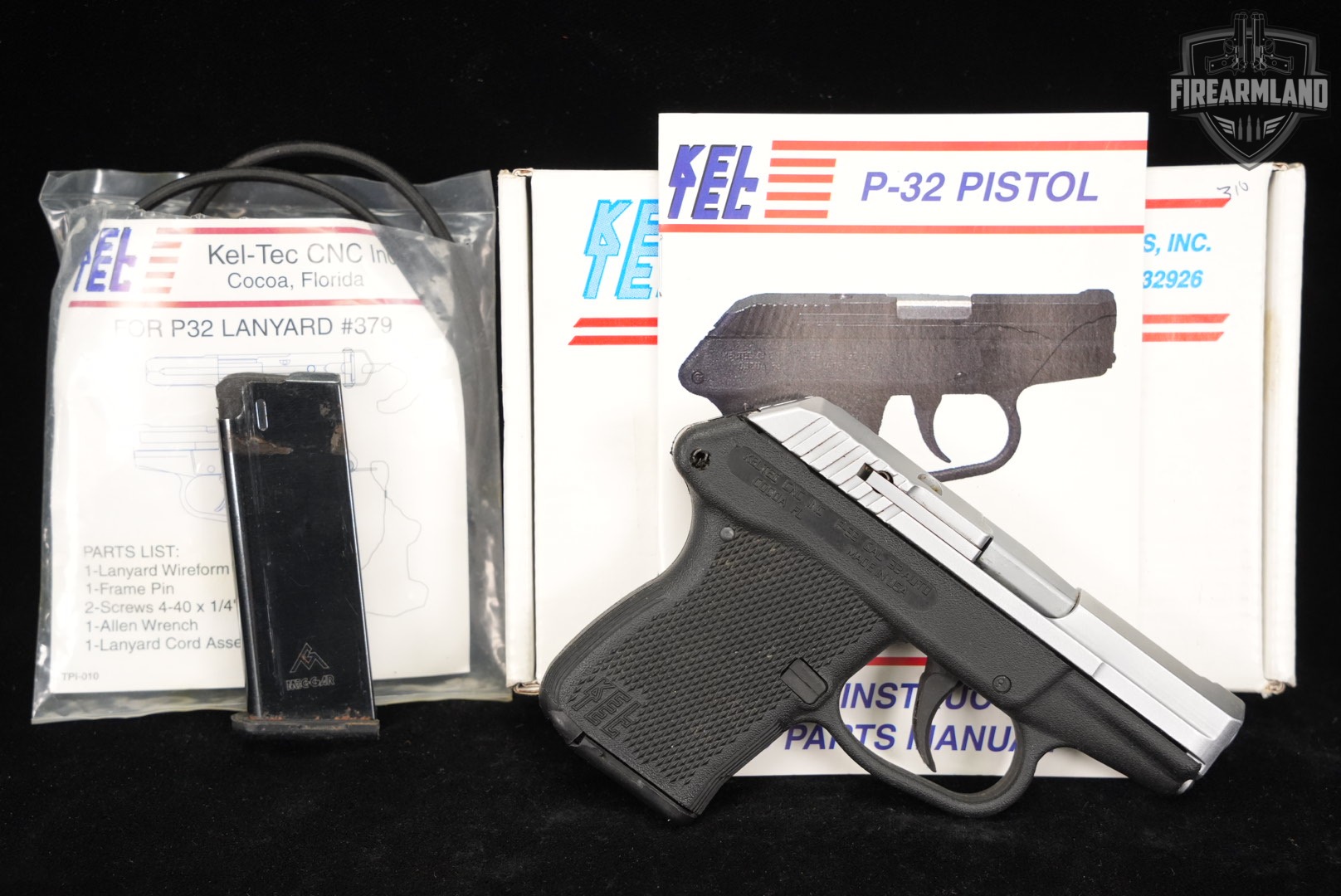 Kel-Tec P-32 32ACP 2.68" Silver & Black KelTec P32 +2 MAGS & ORIG BOX-img-2
