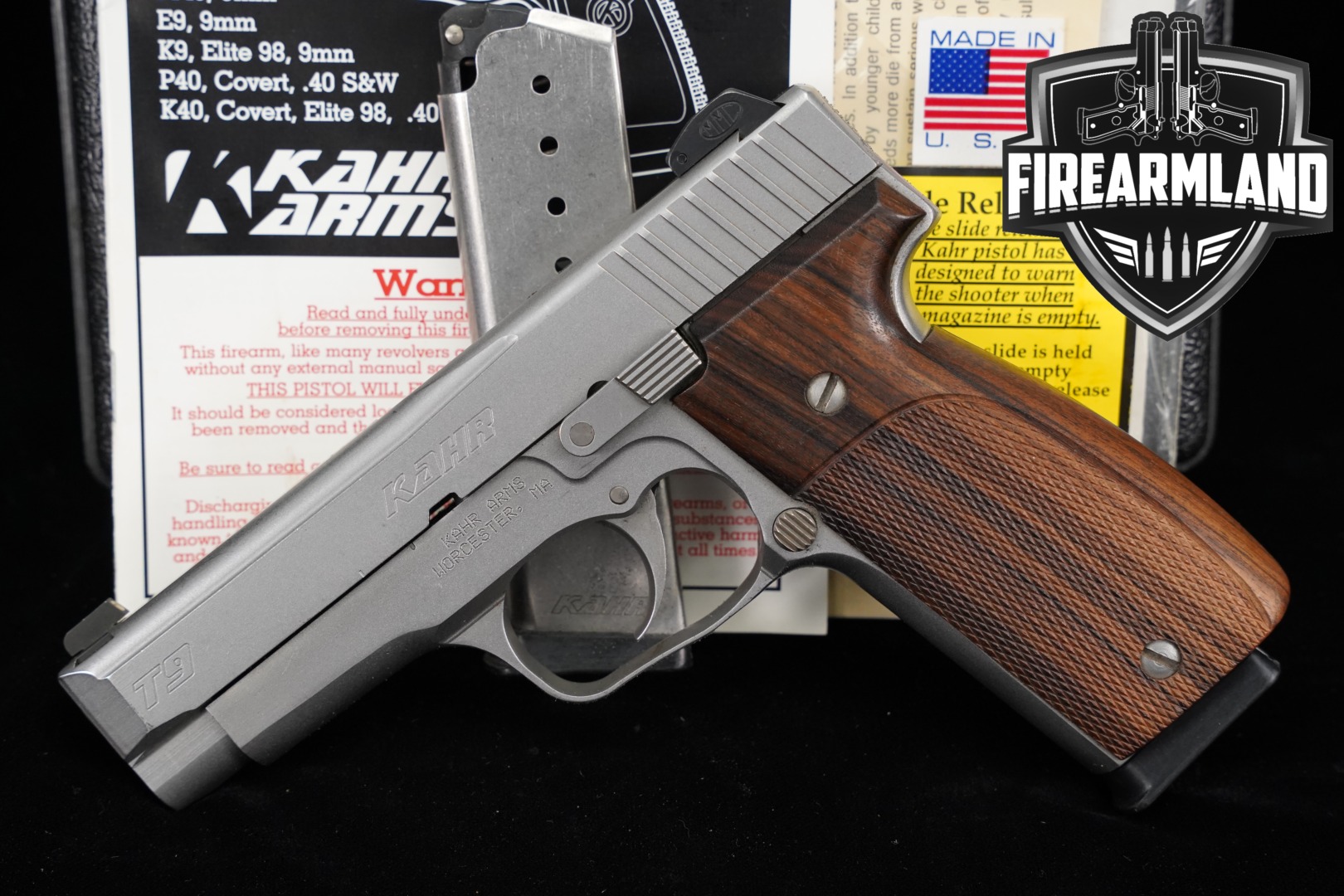 Kahr Arms T9 Premium Series 9mm Luger Stainless in Very Good Condition Thumbnail
