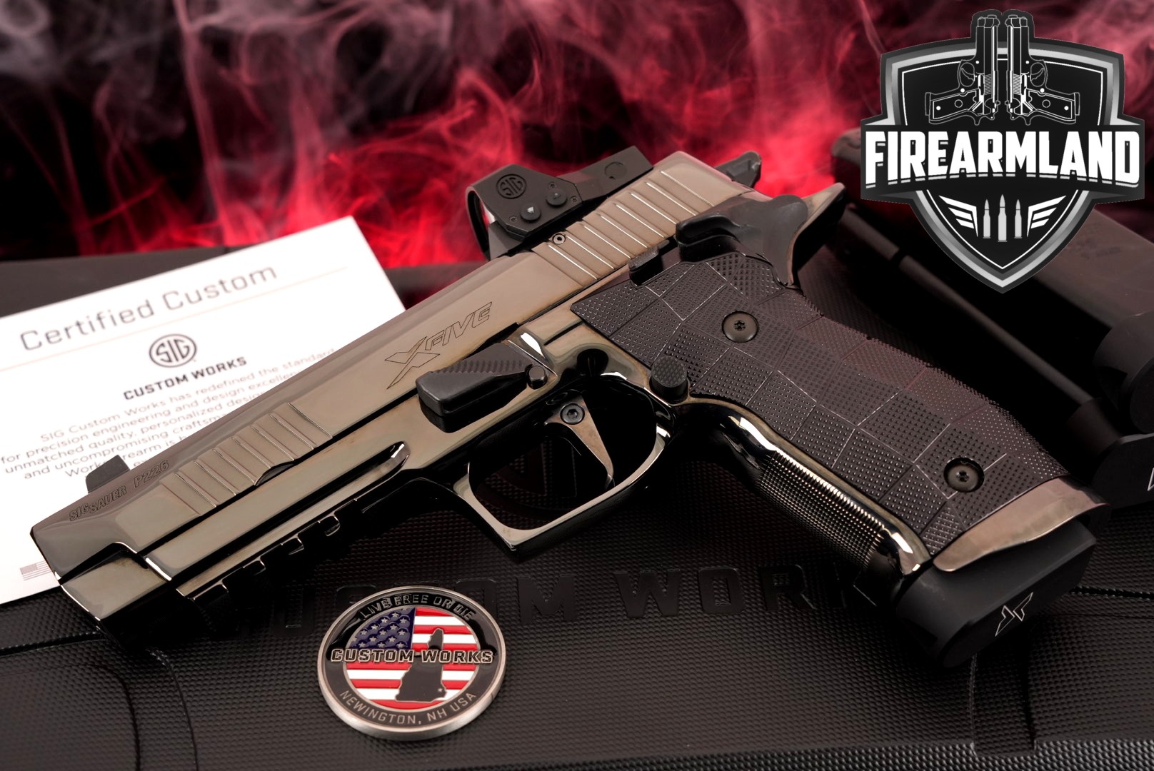 Sig Sauer P226 XFive Custom Works Reserve Collection 9mm Luger Black in Excellent Condition Thumbnail