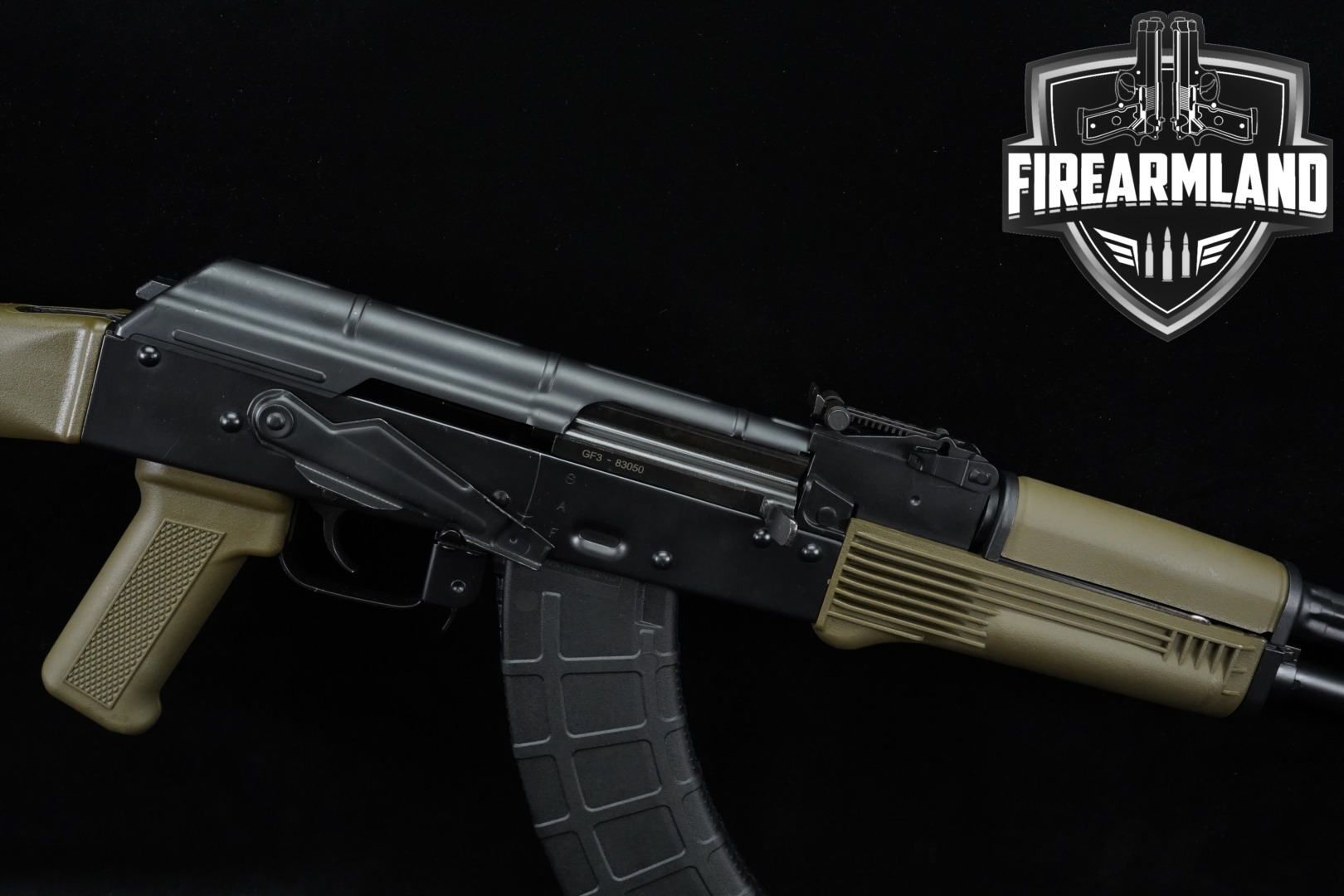Palmetto State Armory (PSA) PSAK47 GF3 7.62x39 Black & OD Green/Tan in Good Condition Thumbnail