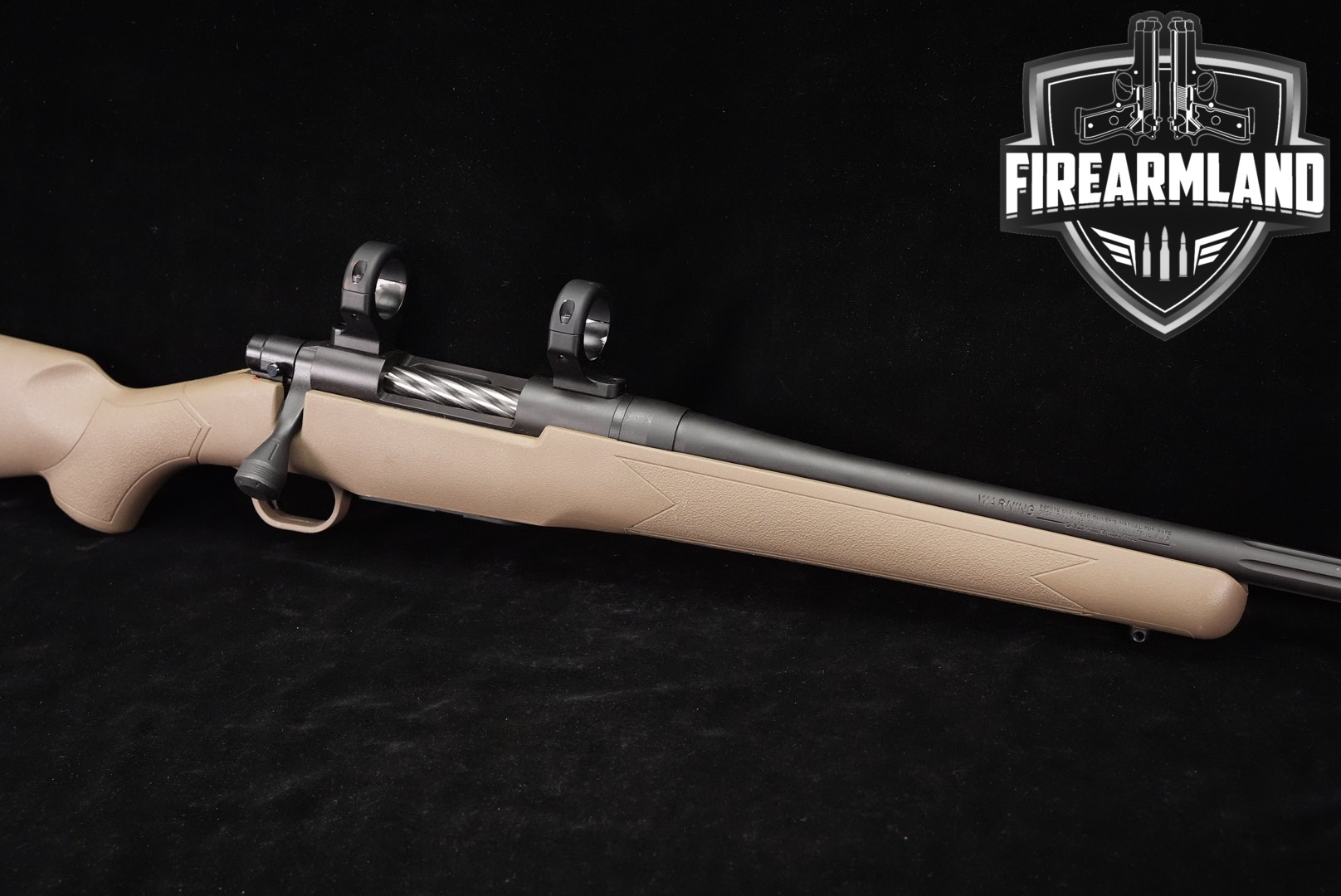 Mossberg Patriot Predator 6.5 PRC 24" Black & FDE THREADED +SCOPE RINGS-img-0