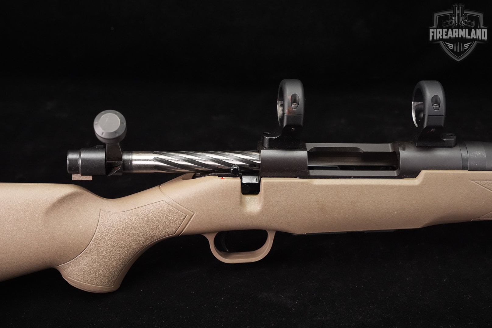 Mossberg Patriot Predator 6.5 PRC 24" Black & FDE THREADED +SCOPE RINGS-img-20
