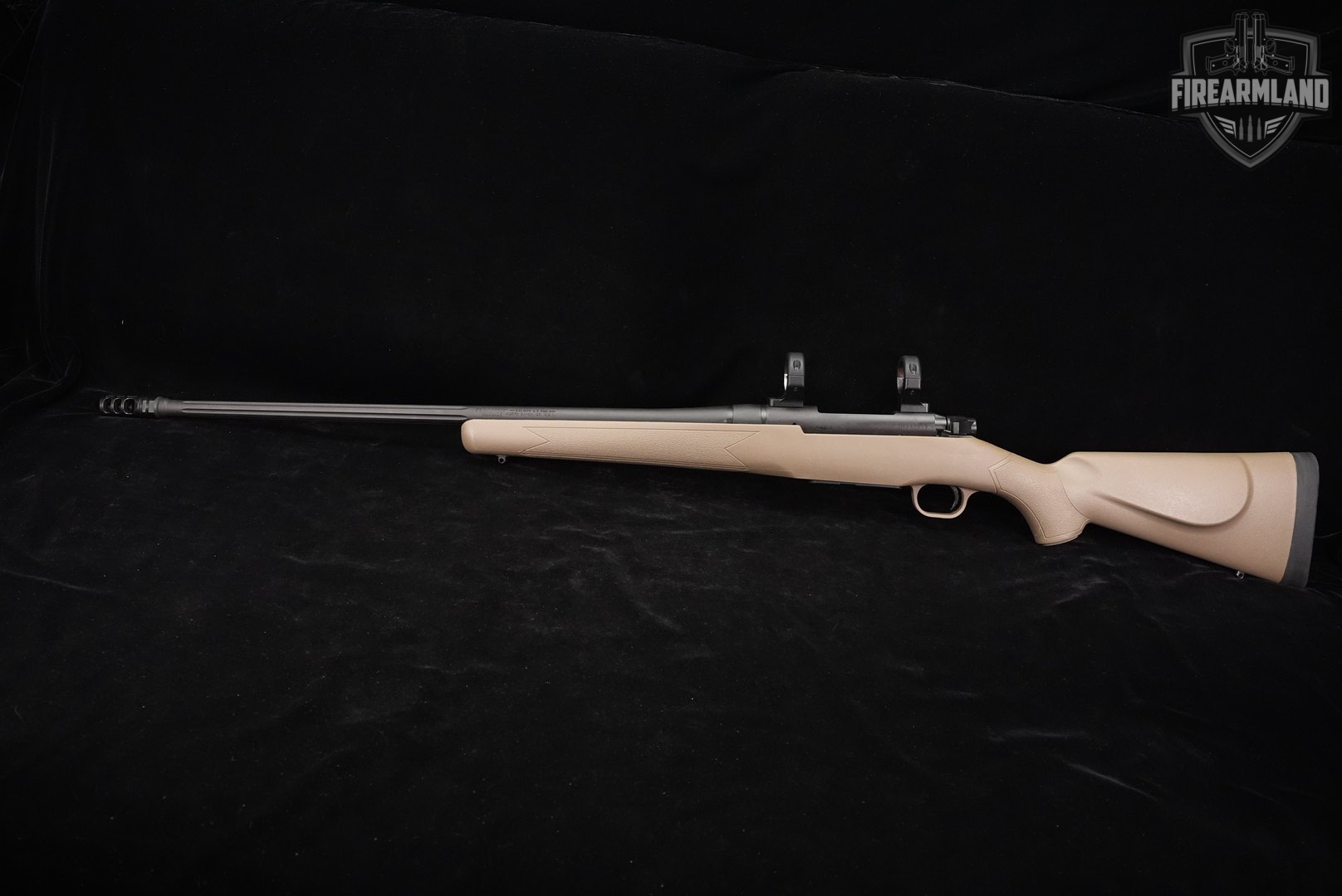 Mossberg Patriot Predator 6.5 PRC 24" Black & FDE THREADED +SCOPE RINGS-img-6